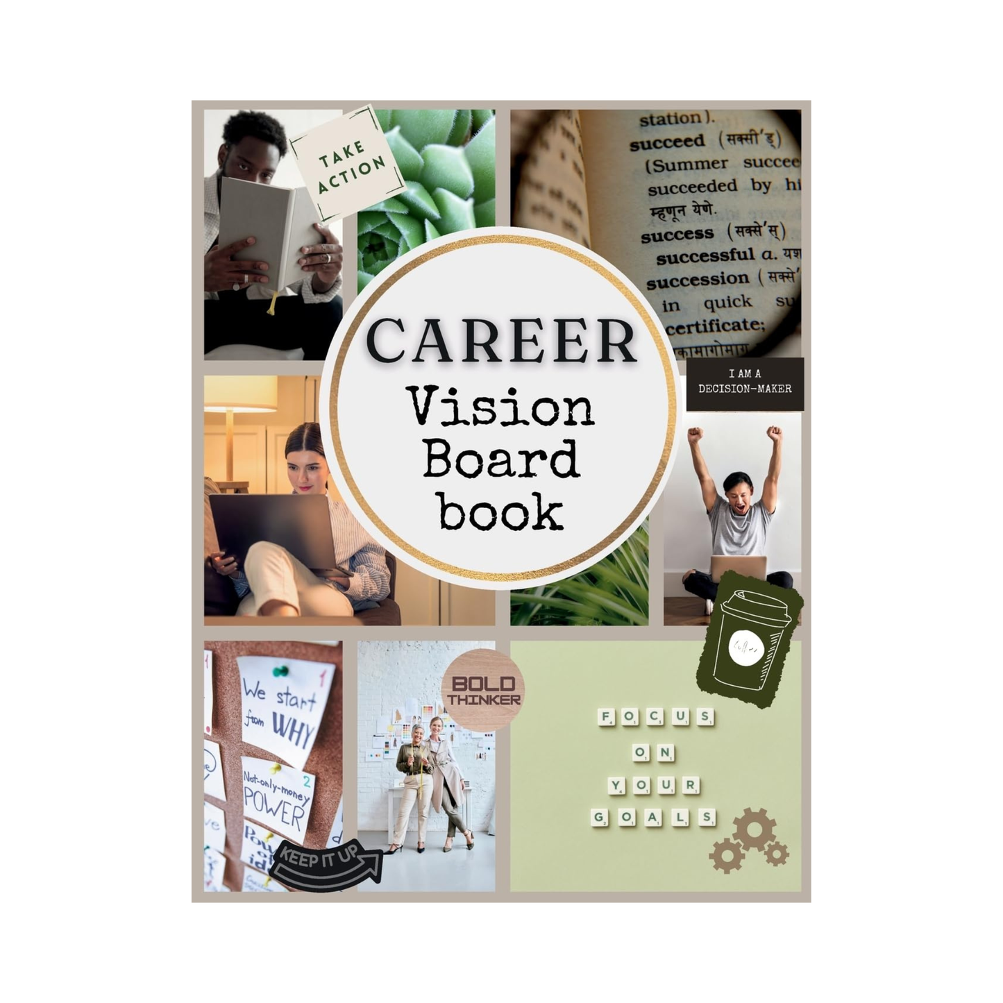 Career Boss Vision Board Book: 400+ Elements | Clip Art to Create Powerful Future Life Goals using Visually Appealing Images, Positive Affirmations