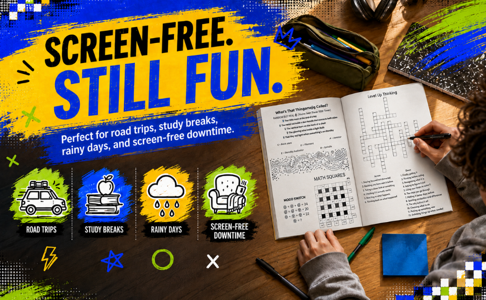 Ahh I’m So Bored Activity Book for Teens: Logic Lab, Stuff to Do When Bored, Trivia Stuff, Fun Gift Sets for Teens