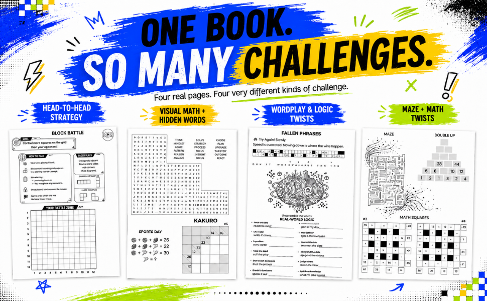 Ahh I’m So Bored Activity Book for Teens: Logic Lab, Stuff to Do When Bored, Trivia Stuff, Fun Gift Sets for Teens