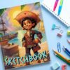 Sketchbook: Pirate-Themed Playful and Colorful Cover | Large 8.5" x 11" Blank Page Canvas | 120 Pages - Image 2