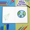 Sketchbook: Pirate-Themed Playful and Colorful Cover | Large 8.5" x 11" Blank Page Canvas | 120 Pages - Image 4